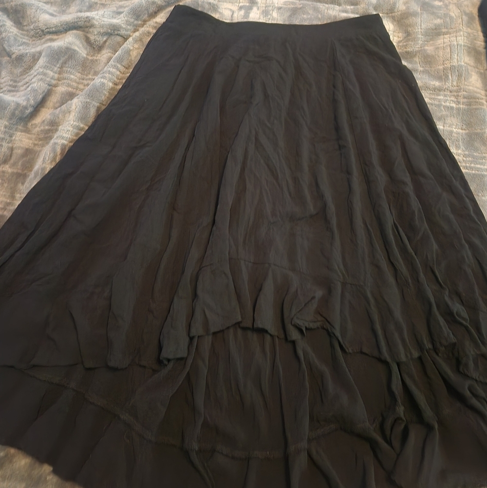 Torrid SET Black High-Low Layered Midi Skirt and crop top